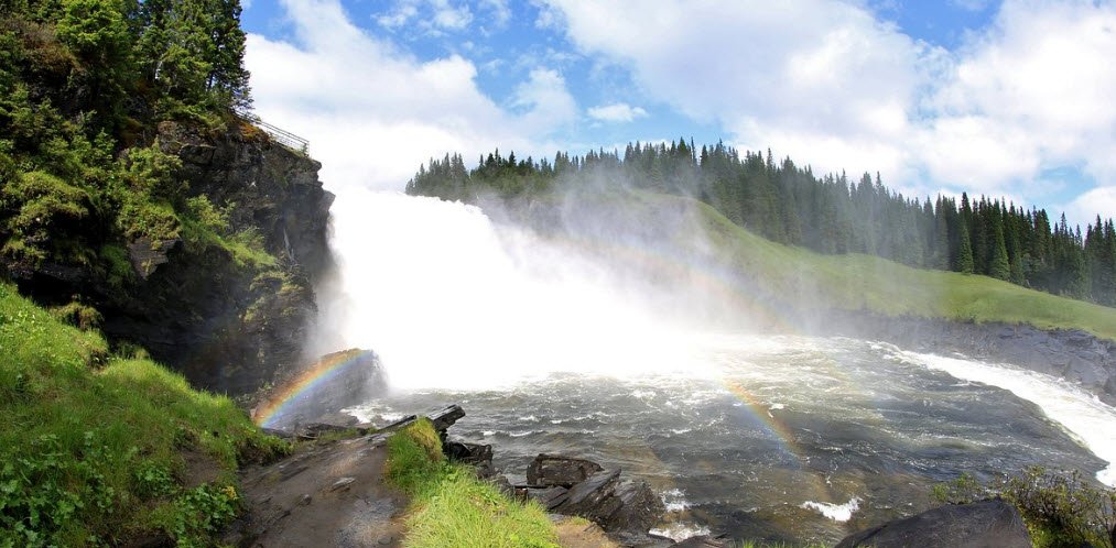 Tännforsen Waterfall, Near Åre, Jämtland, Sweden